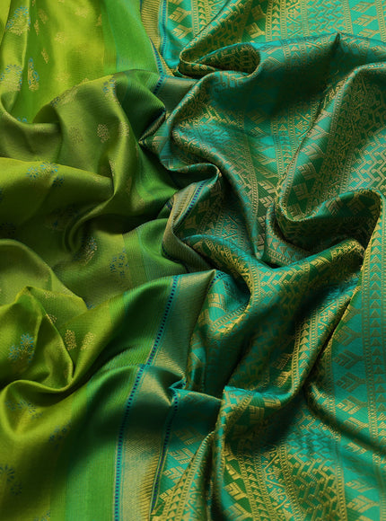 Lime -Emerald Pure Kanchipuram Silk Saree