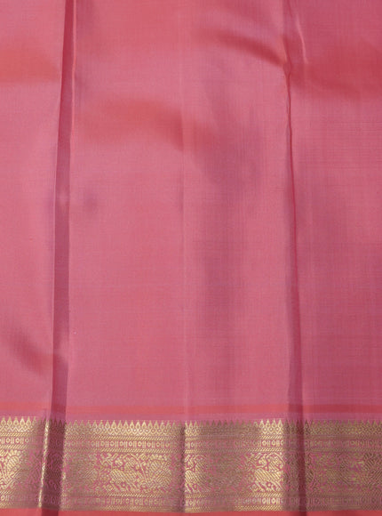 Pastel Pink-Gazri Pure Kanchipuram Silk Saree