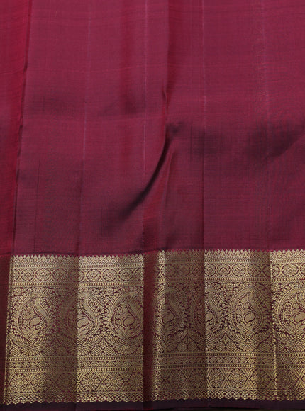 Peach-Brown Pure Kanchipuram Silk Saree