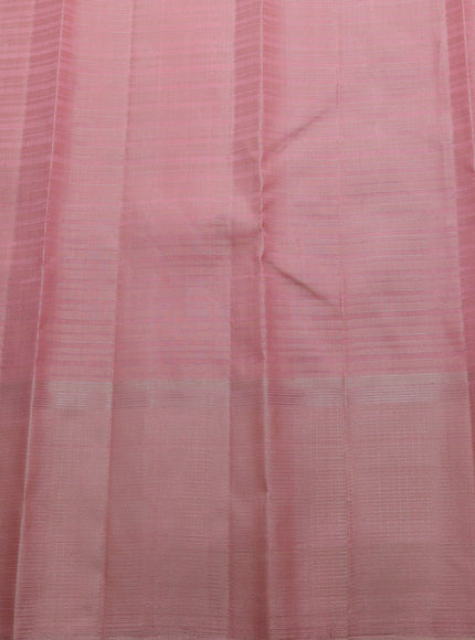 Pink-Peach Pure Kanchipuram Silk Saree