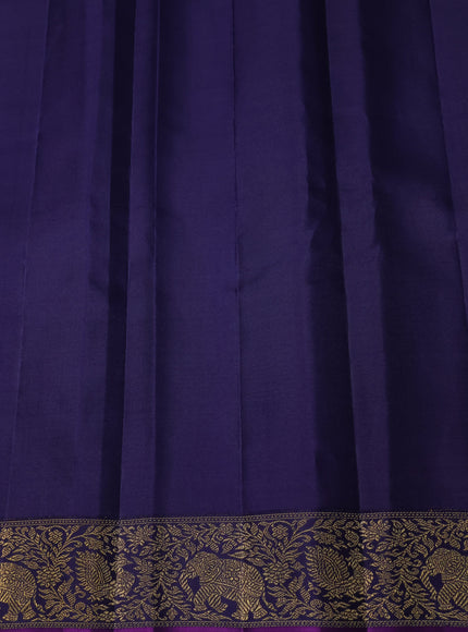 Shark Teal-Blue Pure Kanchipuram Silk Saree