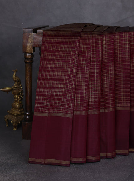 Maroon Pure Kanchipuram Silk Saree