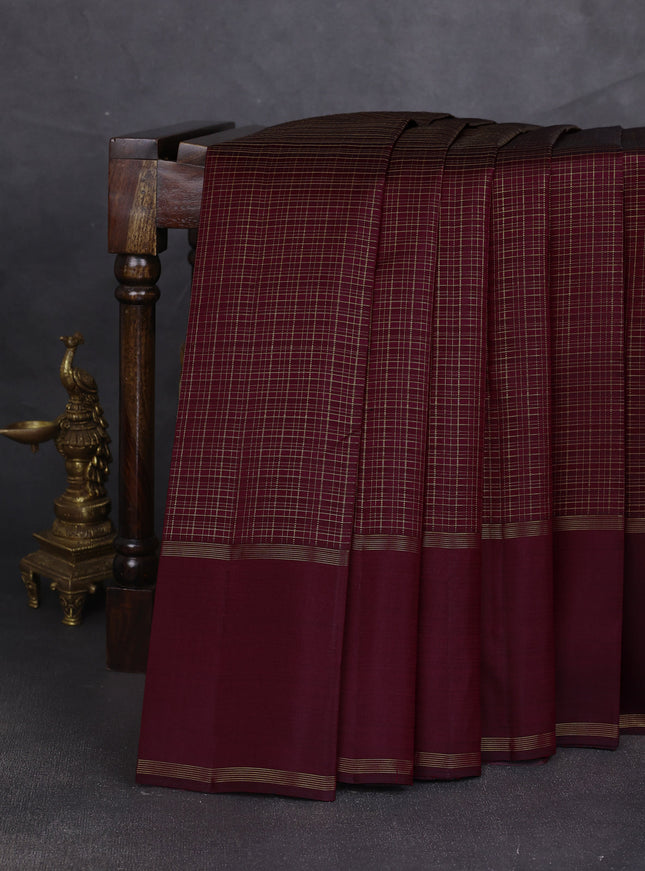 Maroon Pure Kanchipuram Silk Saree