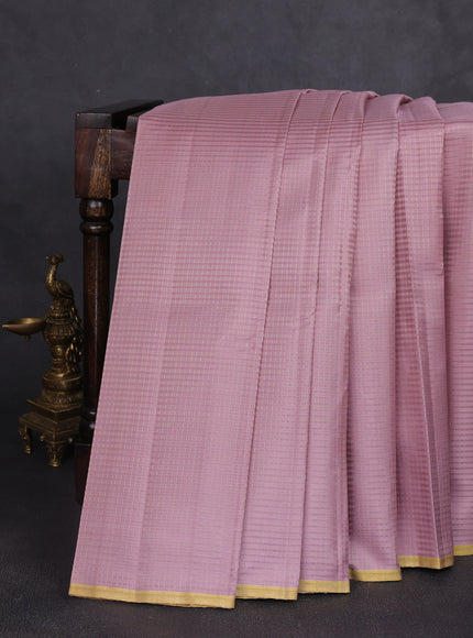 Mauve Pure Kanchipuram Silk Saree