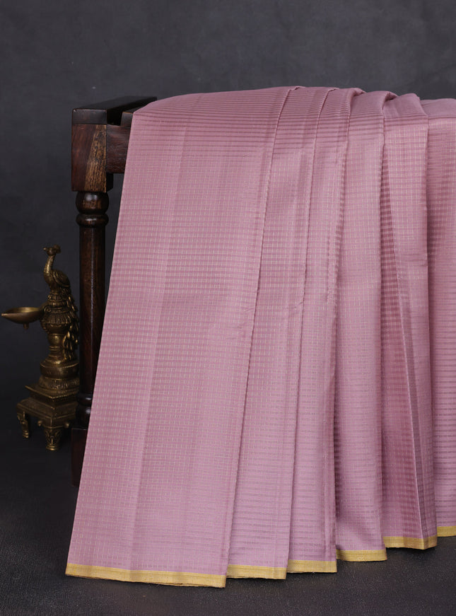 Mauve Pure Kanchipuram Silk Saree