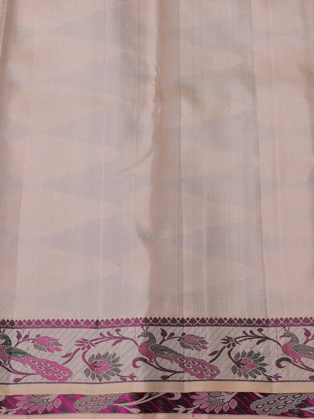 Peach Pure Kanchipuram Silk Saree