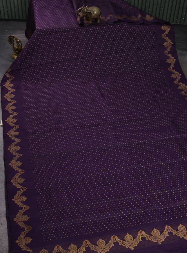 Wine Pure Kanchipuram Silk Saree