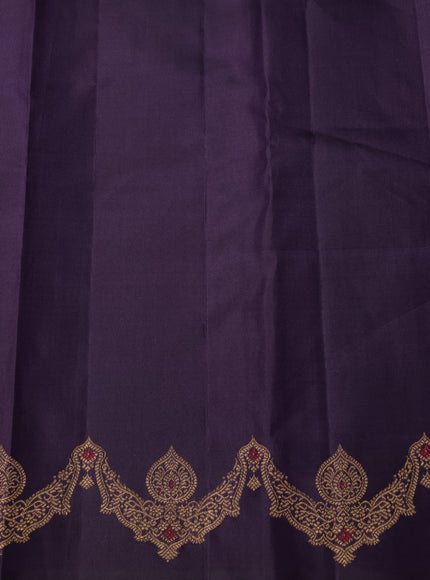 Wine Pure Kanchipuram Silk Saree