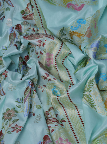 Mint Green Banarasi Silk Saree