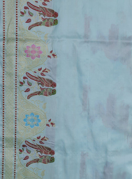 Mint Green Banarasi Silk Saree