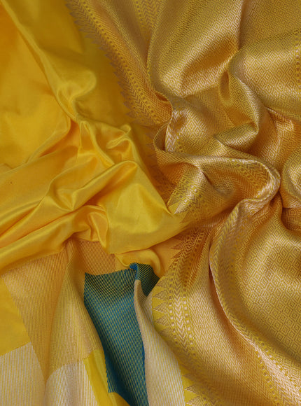 Yellow Banarasi Silk Saree