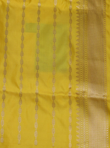 Yellow Banarasi Silk Saree