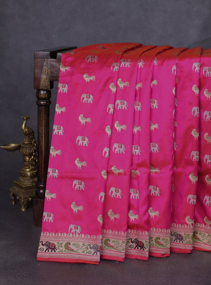 Pink Banarasi Silk Saree