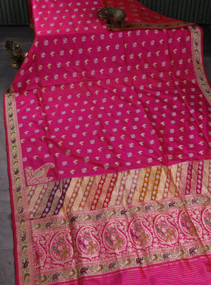 Pink Banarasi Silk Saree