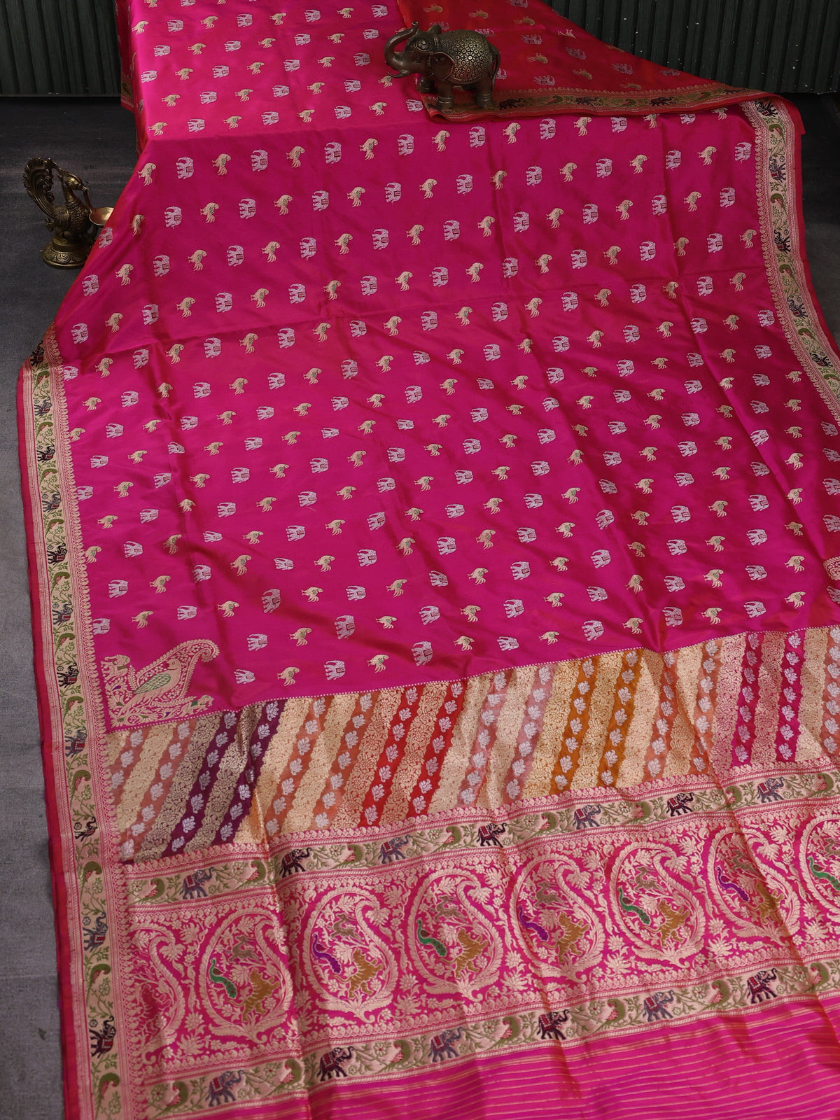Pink Banarasi Silk Saree