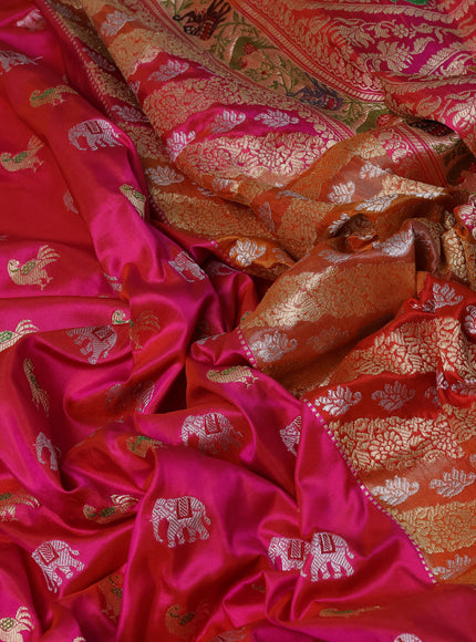 Pink Banarasi Silk Saree