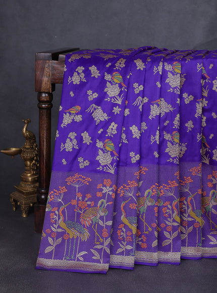 Violet Banarasi Silk Saree