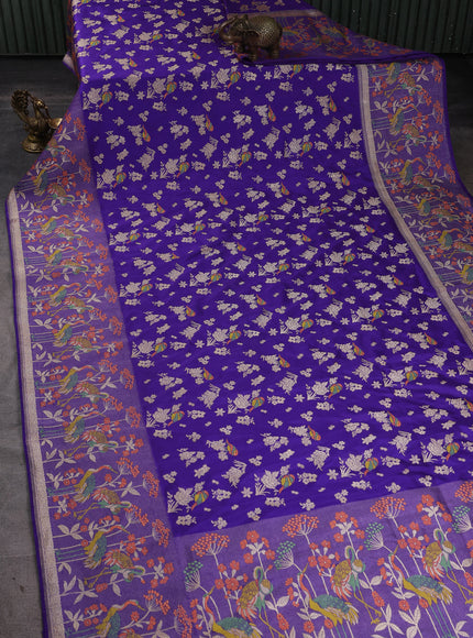 Violet Banarasi Silk Saree