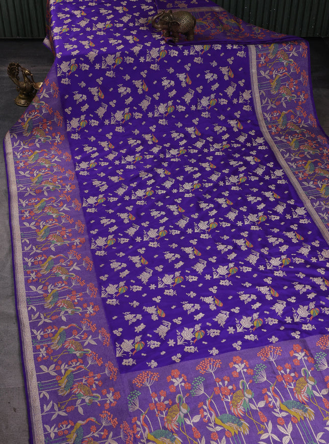 Violet Banarasi Silk Saree