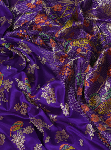Violet Banarasi Silk Saree
