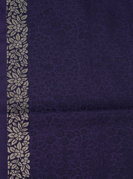 Navy Blue Banarasi Silk Saree