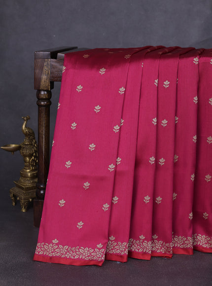 Rani Pink Banarasi Silk Saree