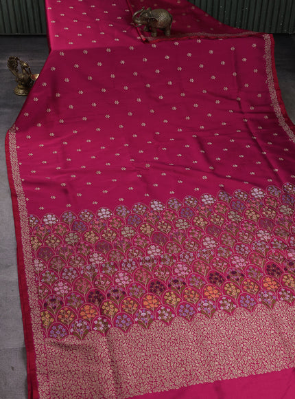Rani Pink Banarasi Silk Saree