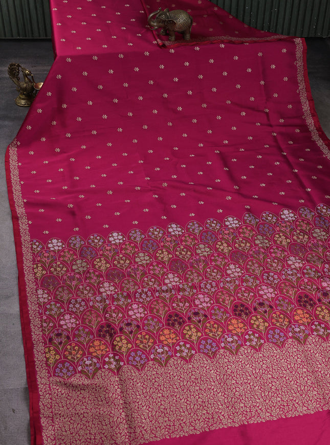 Rani Pink Banarasi Silk Saree