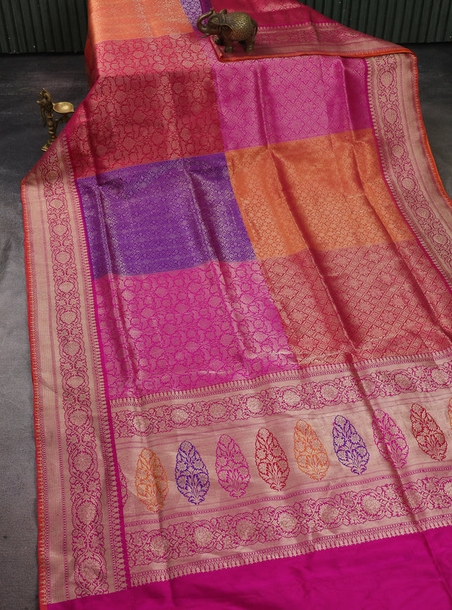 Multi Colour Banarasi Silk Saree