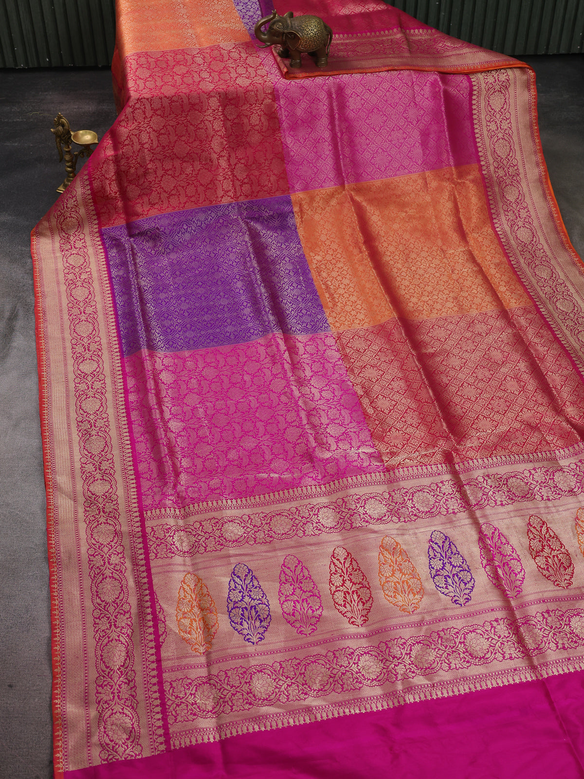 Multi Colour Banarasi Silk Saree