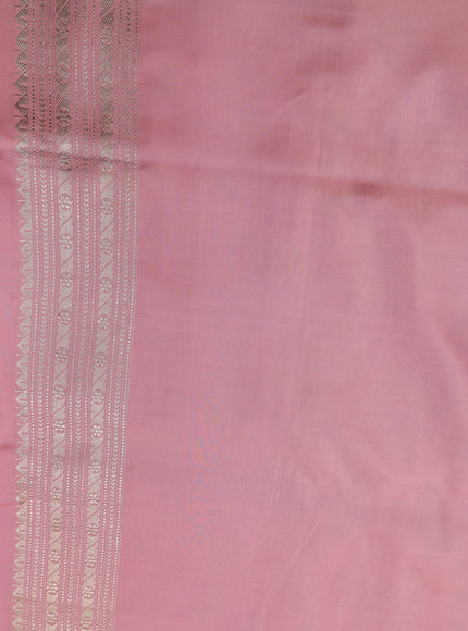 Peach Banarasi Silk Saree