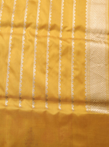 Yellow Banarasi Silk Saree
