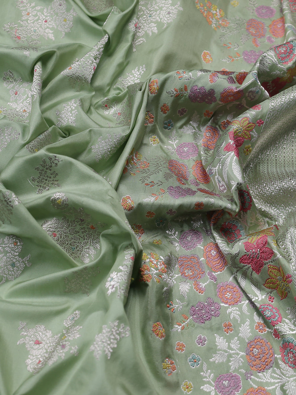 Pista Green Banarasi Silk Saree