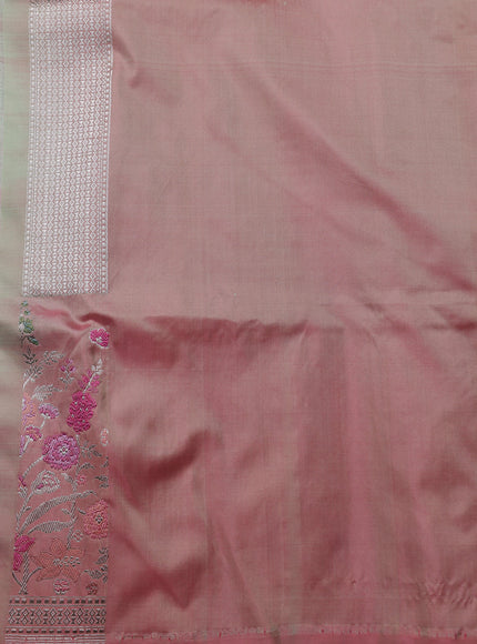 Pista Green Banarasi Silk Saree