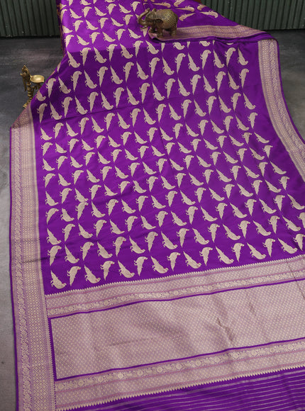 Violet Banarasi Silk Saree