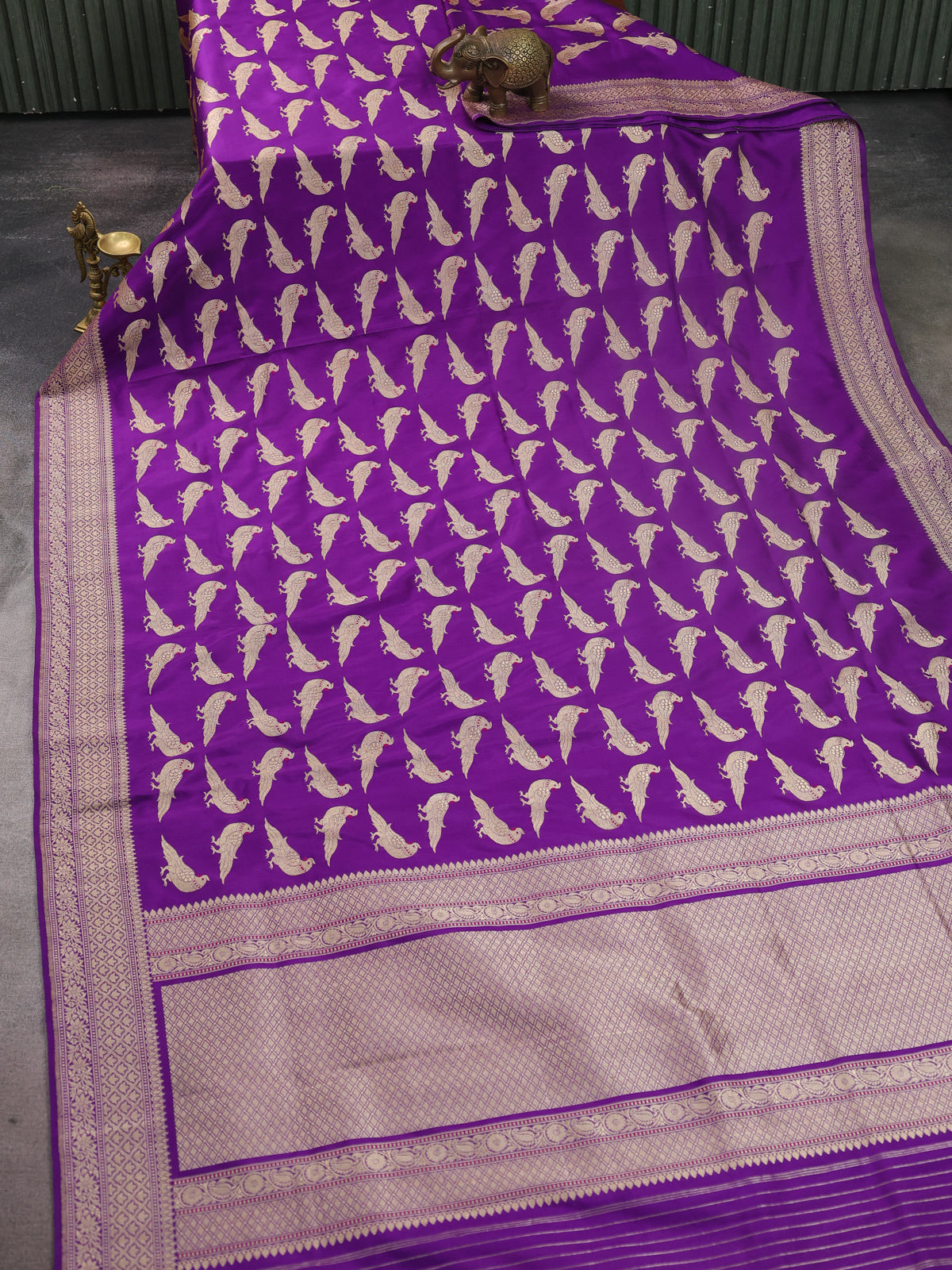 Violet Banarasi Silk Saree