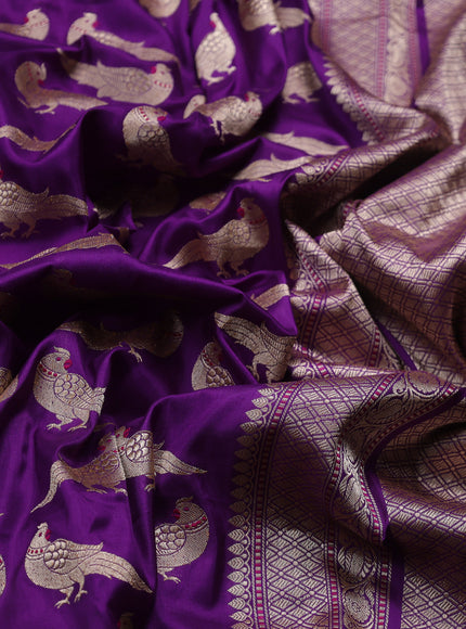 Violet Banarasi Silk Saree