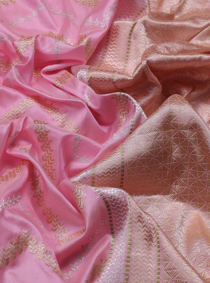 Light Pink Banarasi Silk Saree