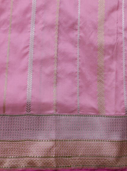 Light Pink Banarasi Silk Saree