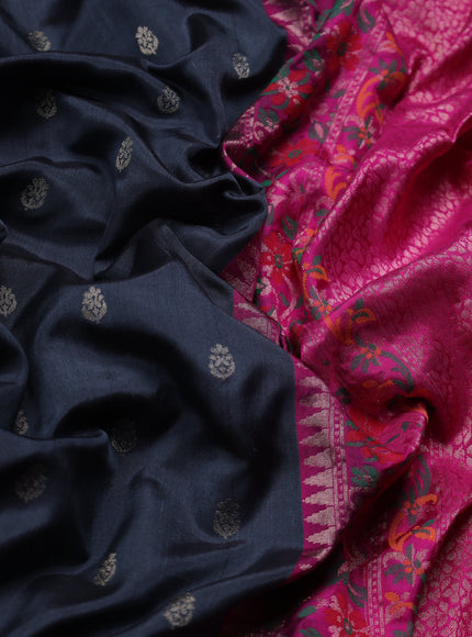 Grey Banarasi Silk Saree