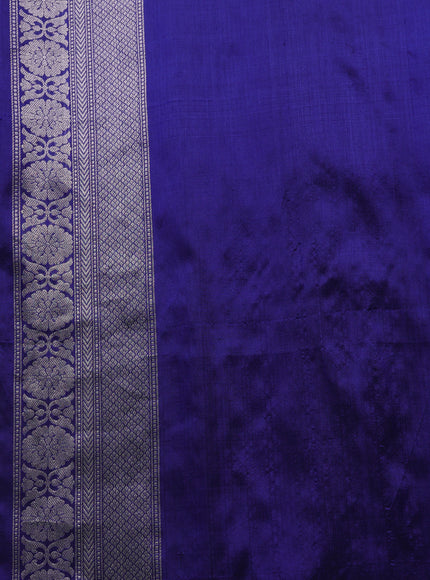 Dark Blue Banarasi Fekwa Silk Saree