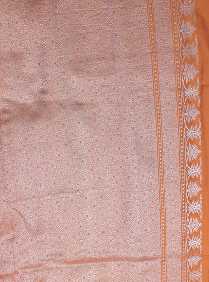 Mustard - Orange Banarasi Fekwa Silk Saree