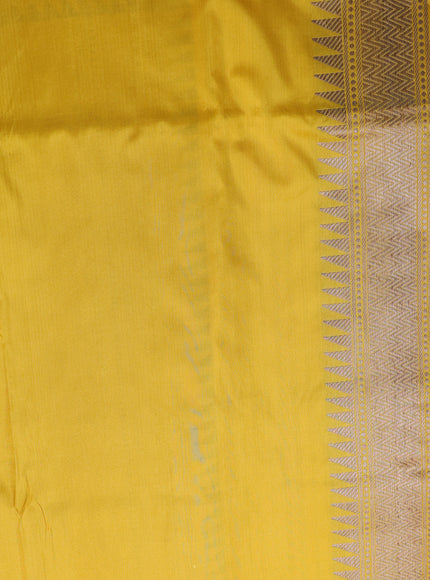 Yellow Banarasi Fekwa Silk Saree