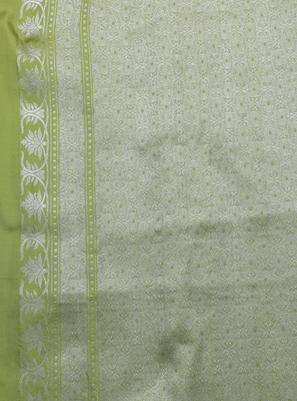 Lime Green Banarasi Fekwa Silk Saree