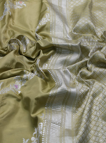 Sandal Banarasi Fekwa Silk Saree
