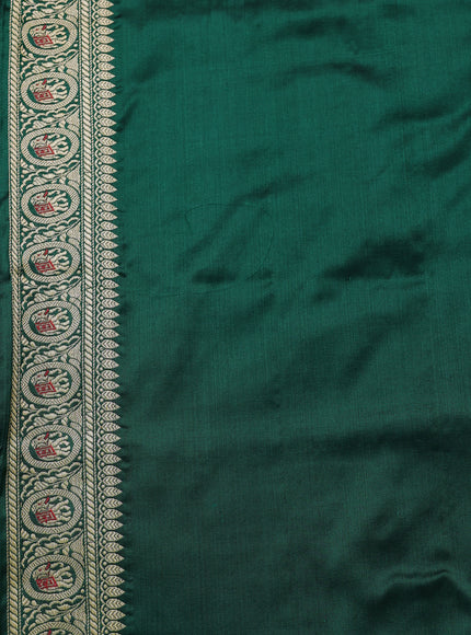 Battle Green Banarasi Fekwa Silk Saree