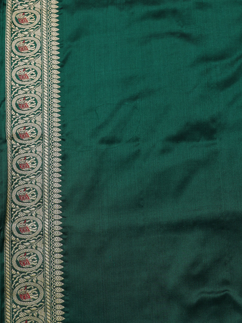 Battle Green Banarasi Silk Saree