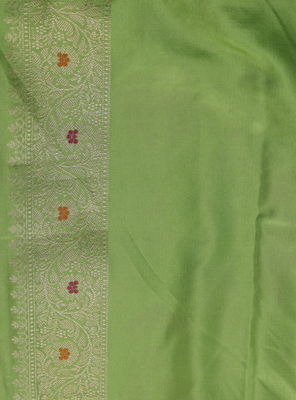 Lime Green Banarasi Fekwa Silk Saree