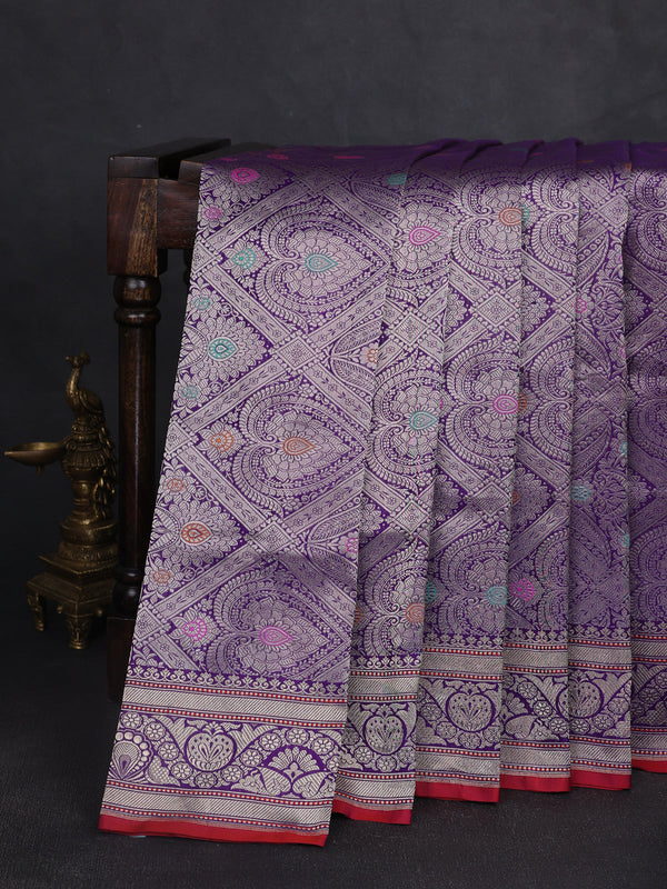 Purple Banarasi Silk Saree
