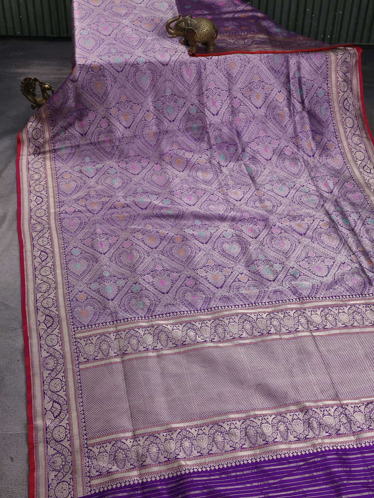 Purple Banarasi Silk Saree